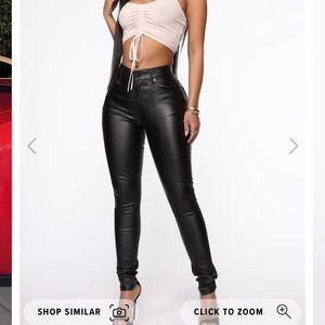 Black Vegan leather pants